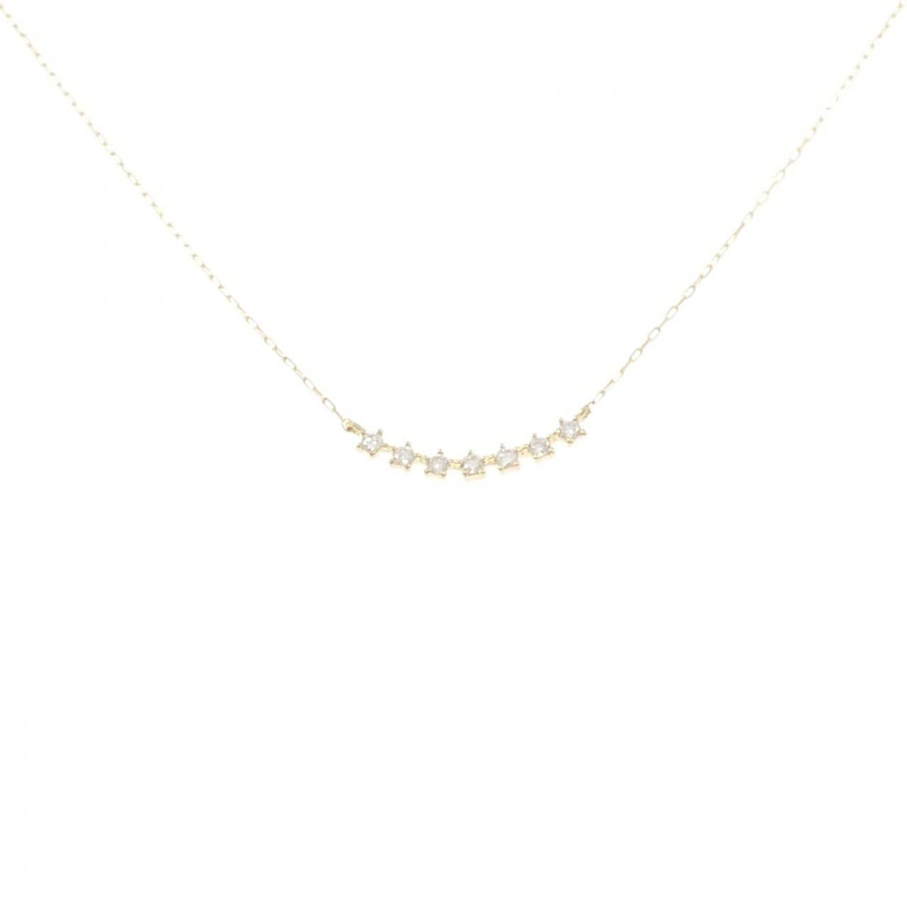 [BRAND NEW] K18YG Diamond Necklace 0.08CT