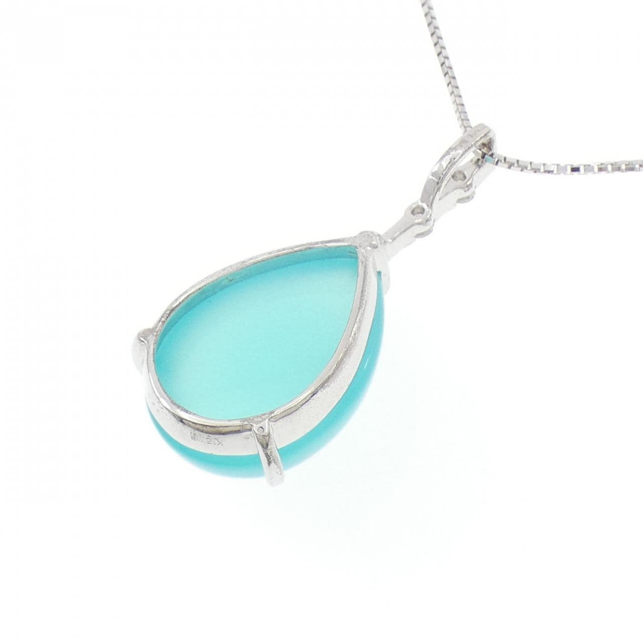 K18WG カルセドニー ネックレス