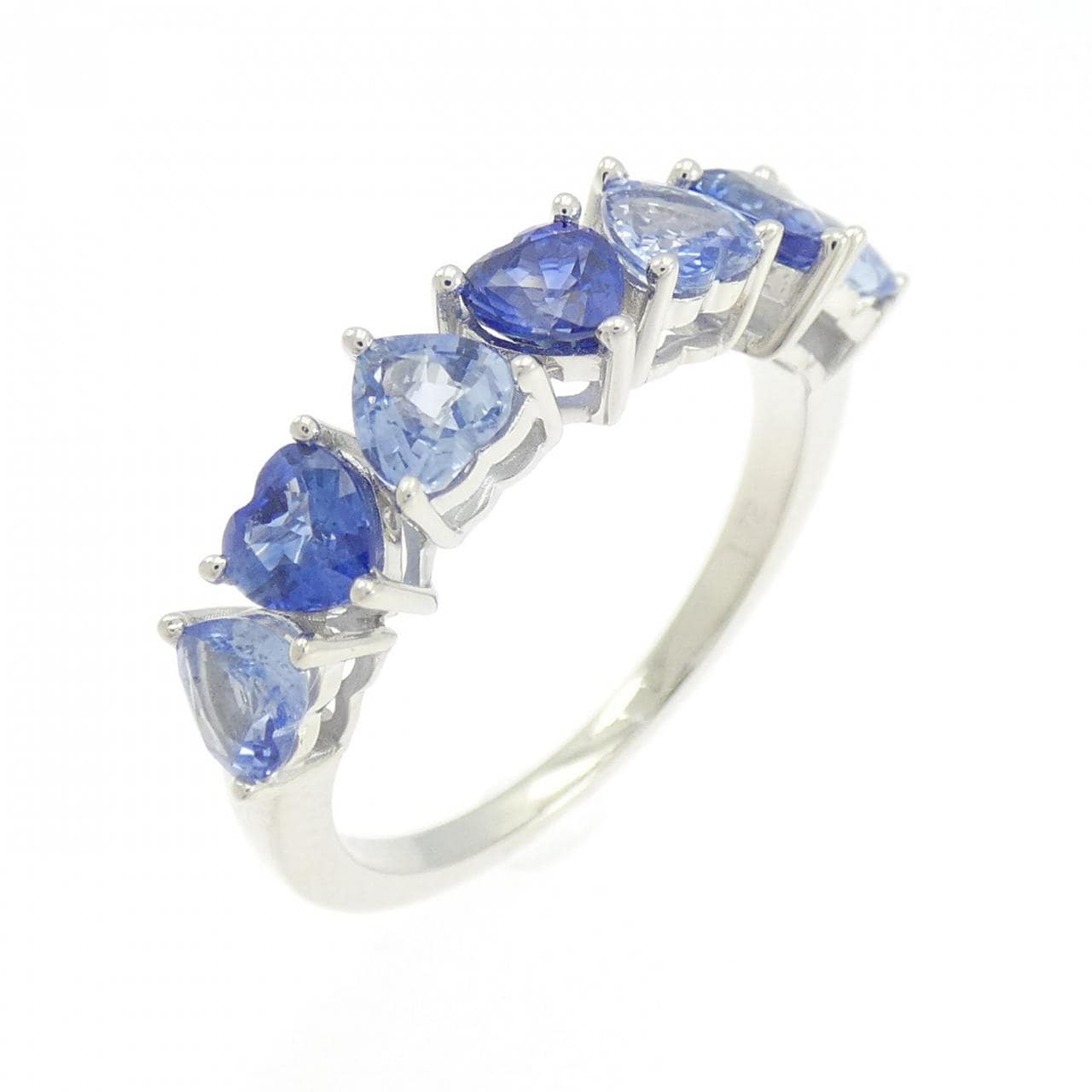 K18WG ハート サファイヤ リング 1.72CT