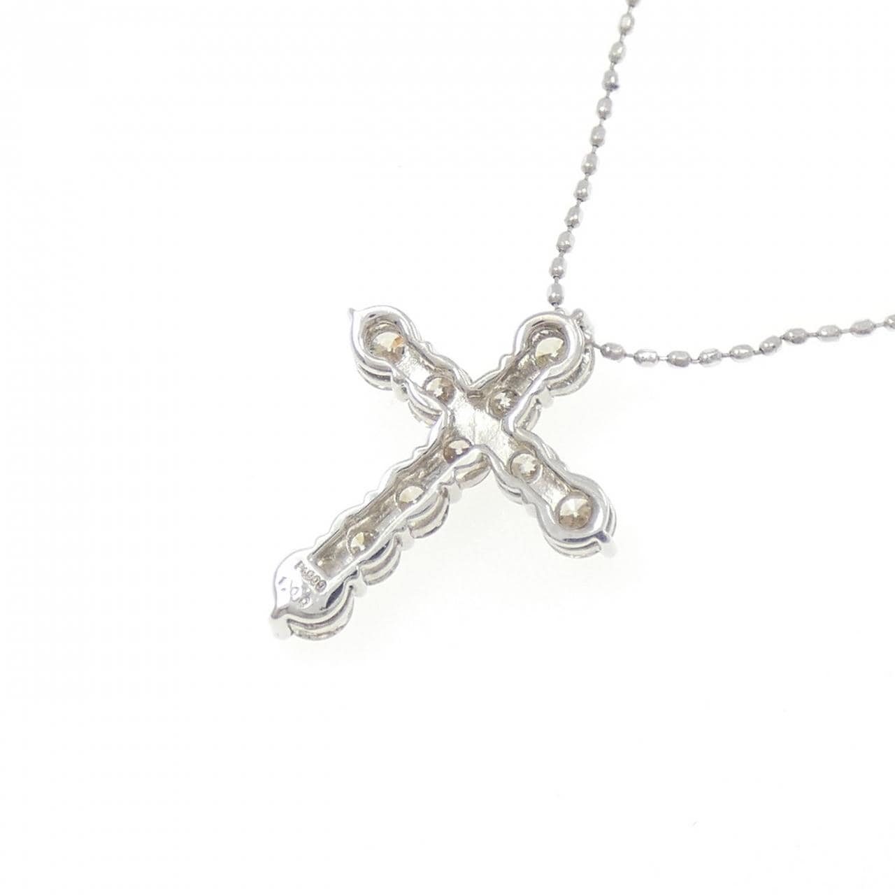 PT900/PT850 クロス ダイヤモンド ネックレス 1.00CT