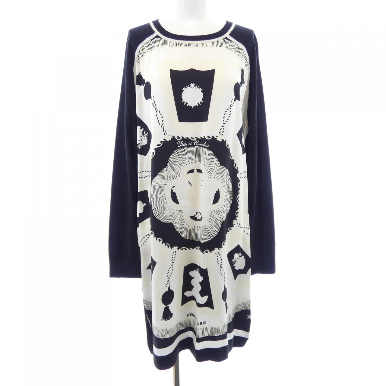 エルメス HERMES POSTE ET CAVALEIE *16-7760 ツイルレーヌ ワンピース