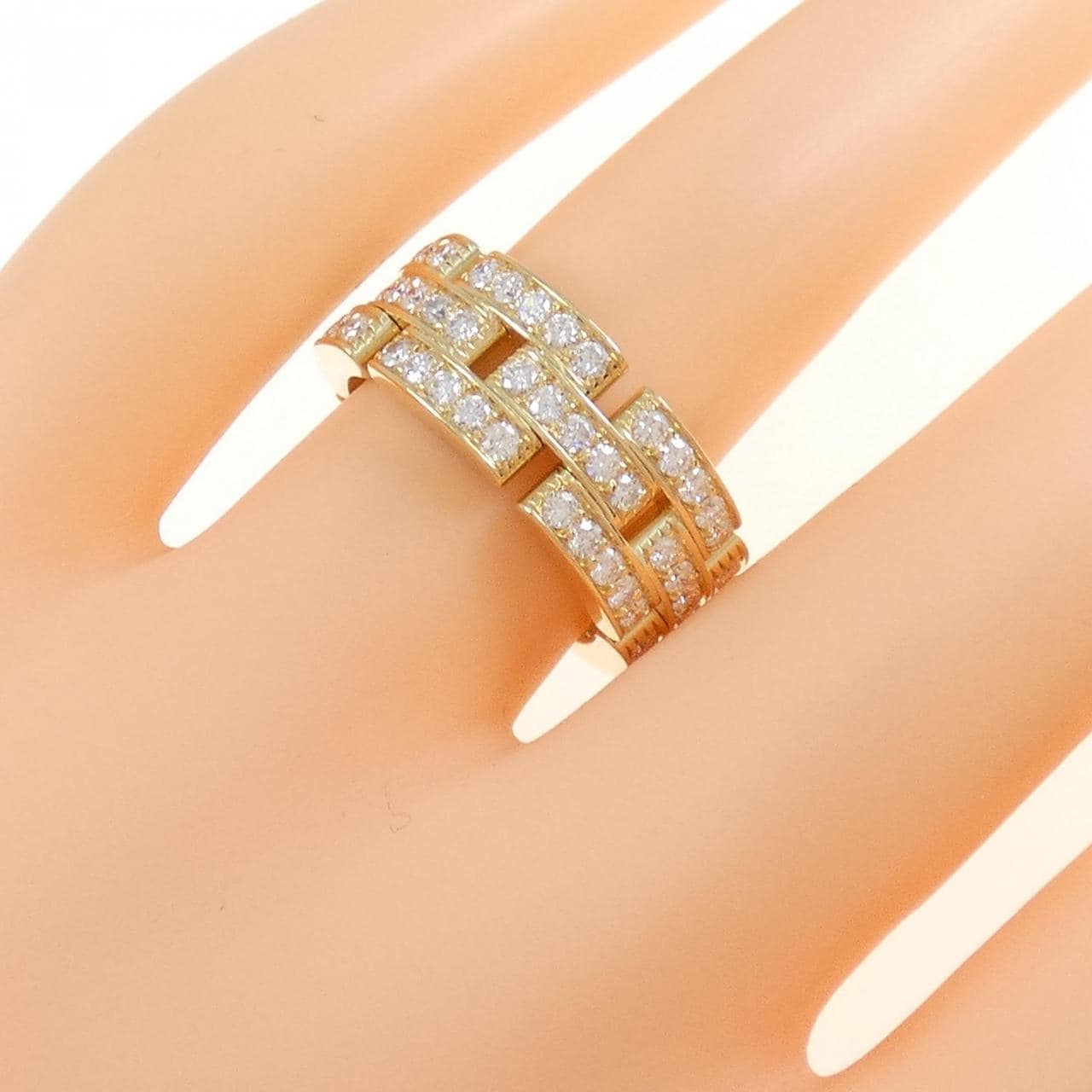 Cartier maillon panthère full diamond ring