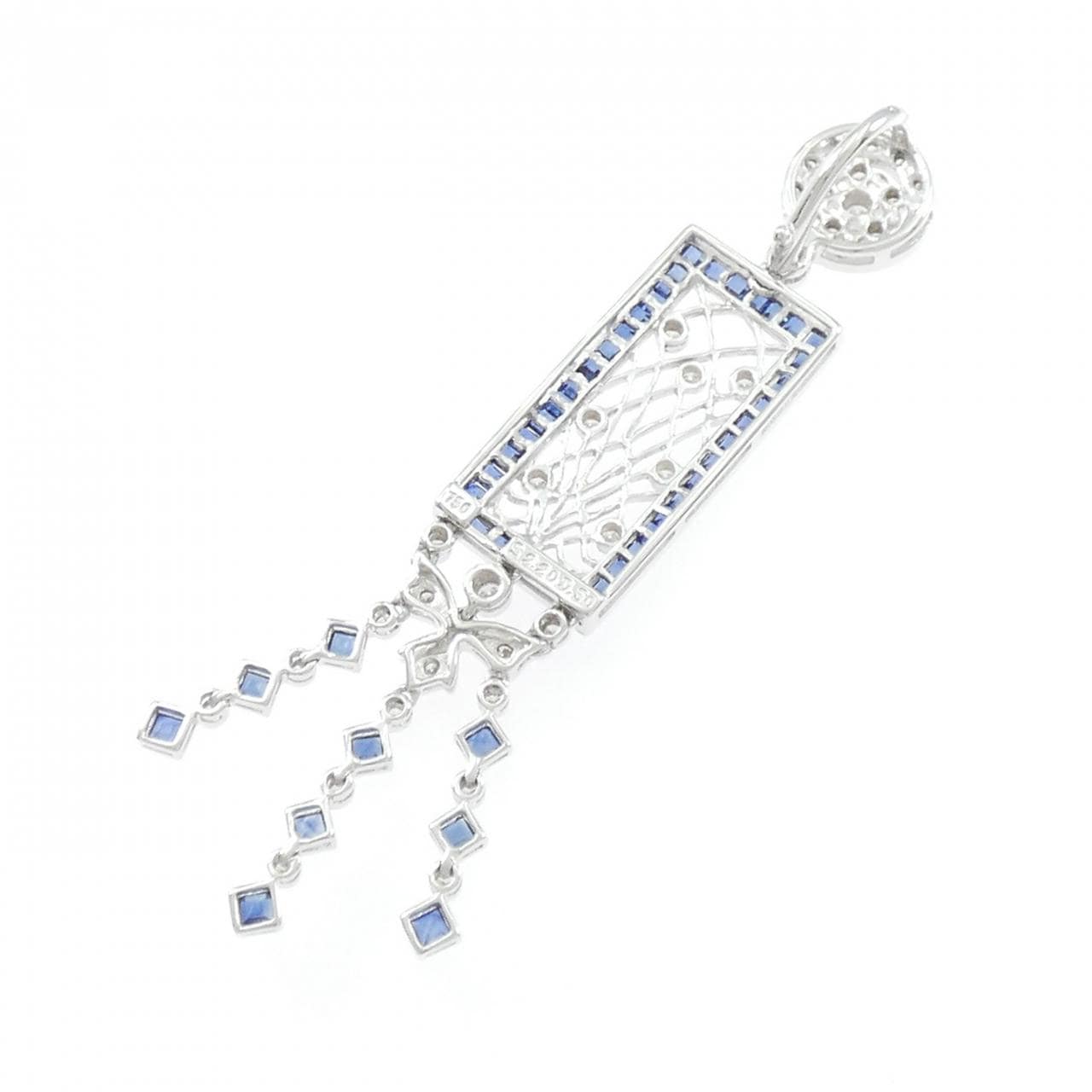 750WG サファイヤ ペンダント 2.20CT
