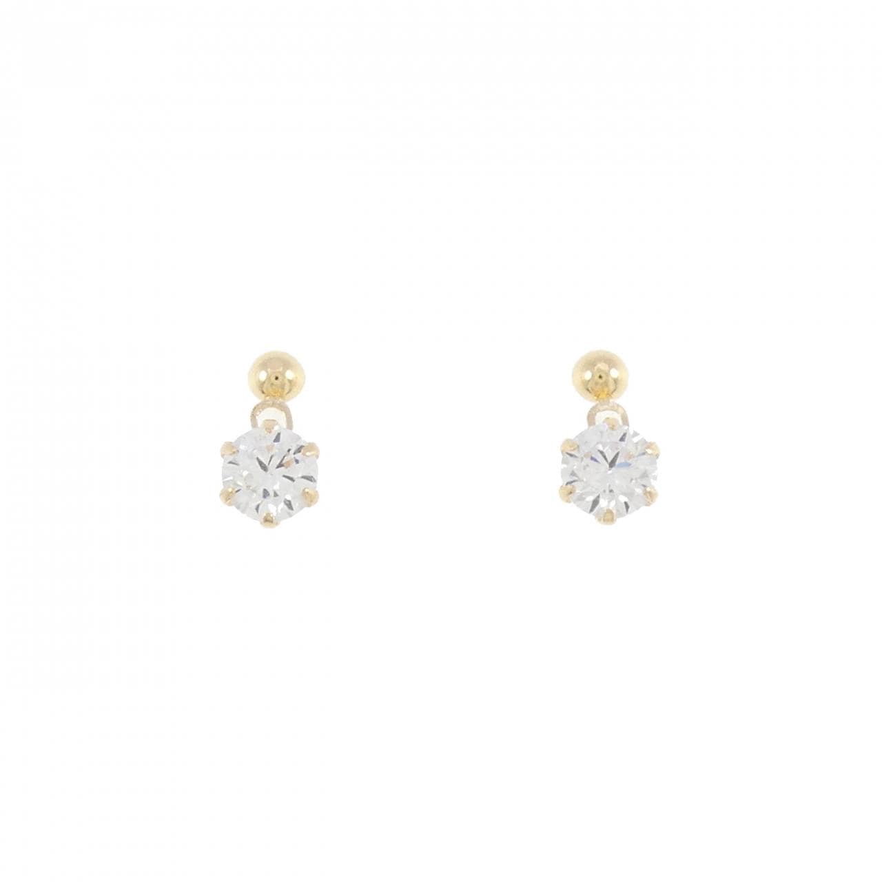 [BRAND NEW] K18YG Cubic Zirconia Earrings