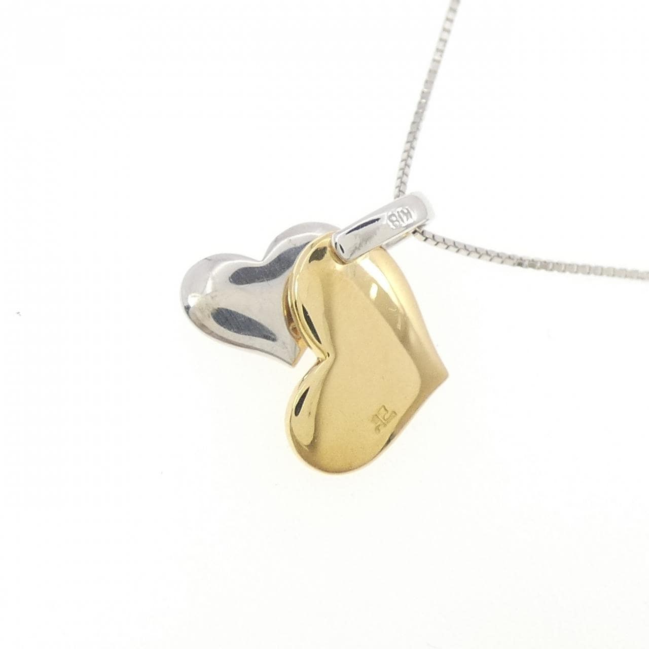 K18YG/K18WG 心形钻石项链 0.15CT