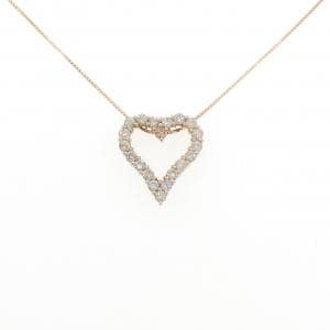 K18PG ハート ダイヤモンド ネックレス 1.00CT