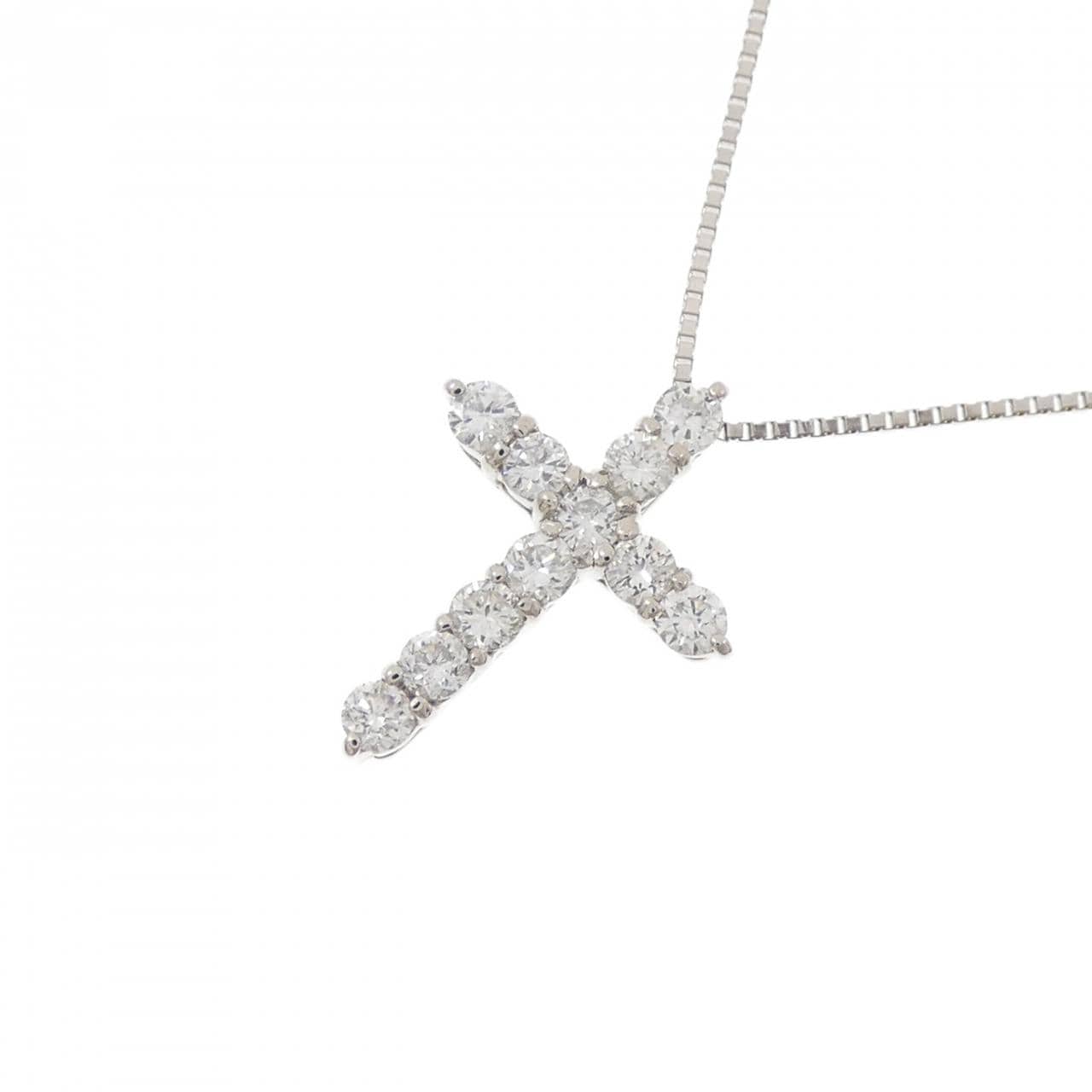 PT900/PT850 クロス ダイヤモンド ネックレス 0.50CT