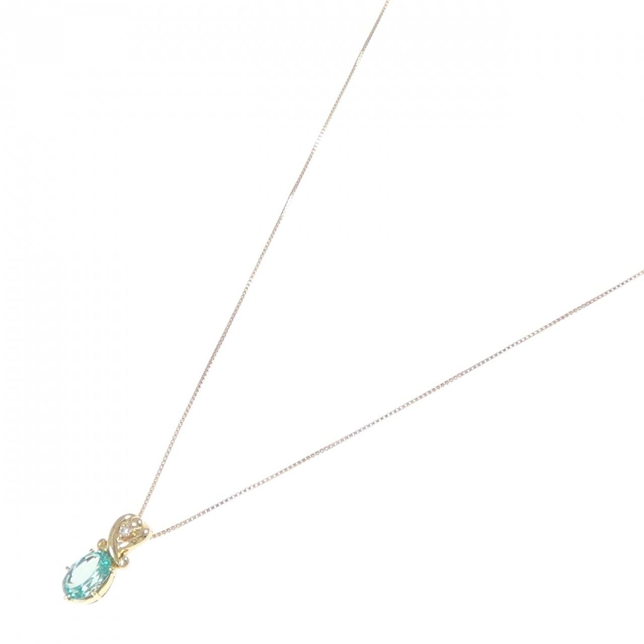 クレサンベール 合成クリソベリル ネックレス 0.83CT