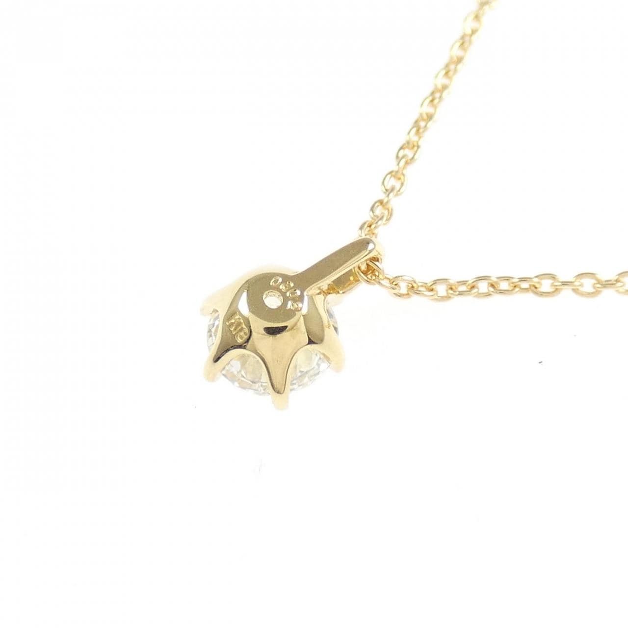 【リメイク】K18YG ダイヤモンド ネックレス 0.302CT F SI1 3EXT H&C