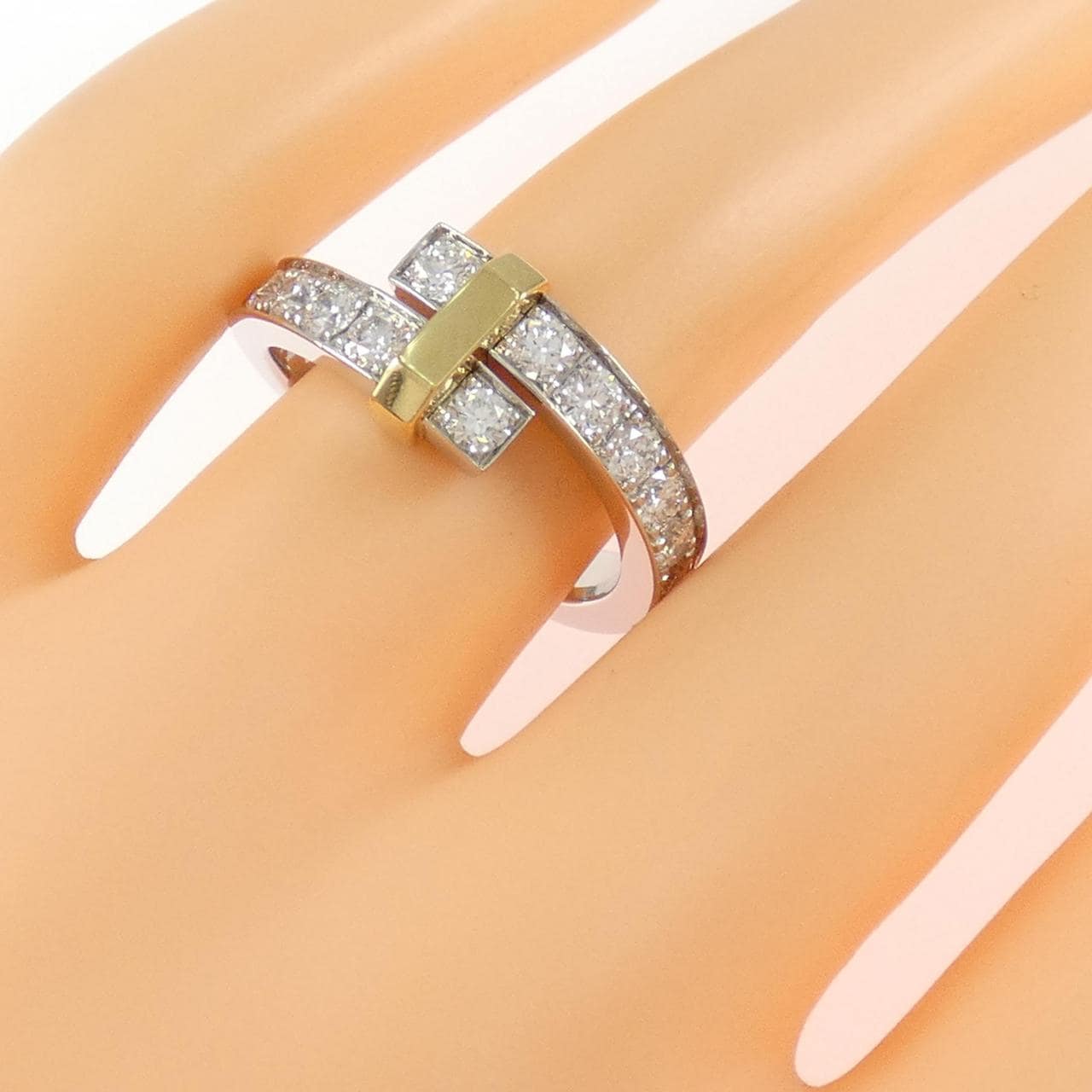 ティファニー バイパス ワイド リング 1.08CT