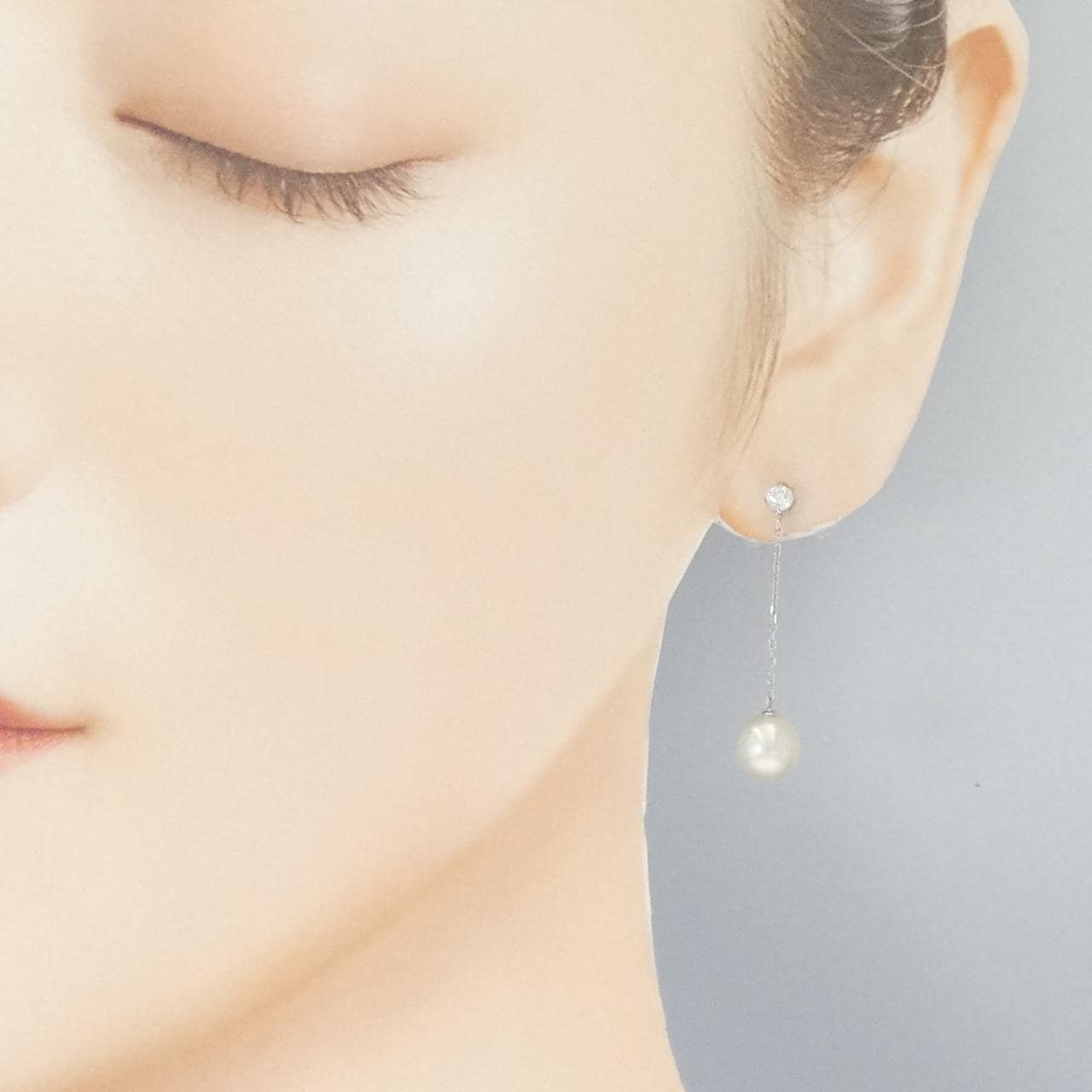 K10WG 淡水パール ピアス 7.5mm