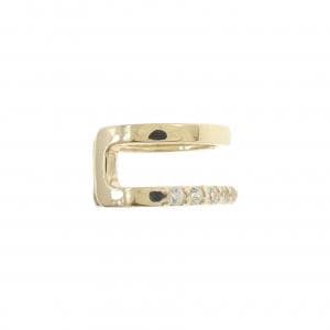 K10YG ホワイトサファイヤ イヤーカフ 片耳