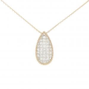 750PG/K18PG ダイヤモンド ネックレス 2.00CT