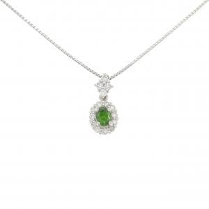PT900/PT850 デマントイドガーネット ネックレス 0.37CT