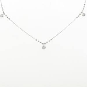 K18WG ダイヤモンド ネックレス 0.20CT