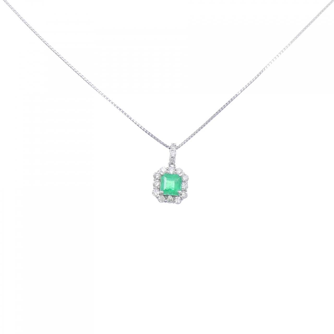 [BRAND NEW] PT Emerald Necklace 0.30CT