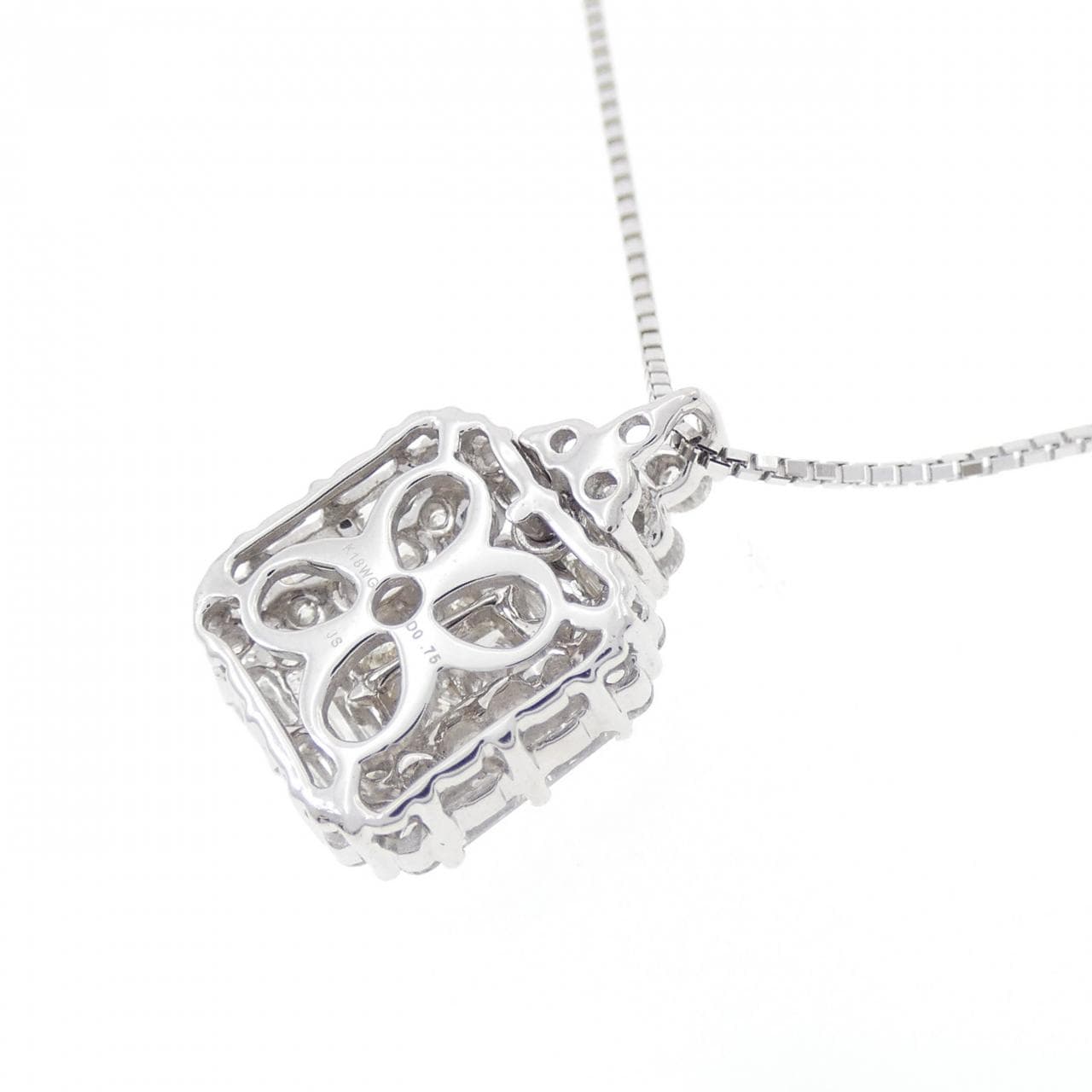 K18WG ダイヤモンド ネックレス 0.75CT