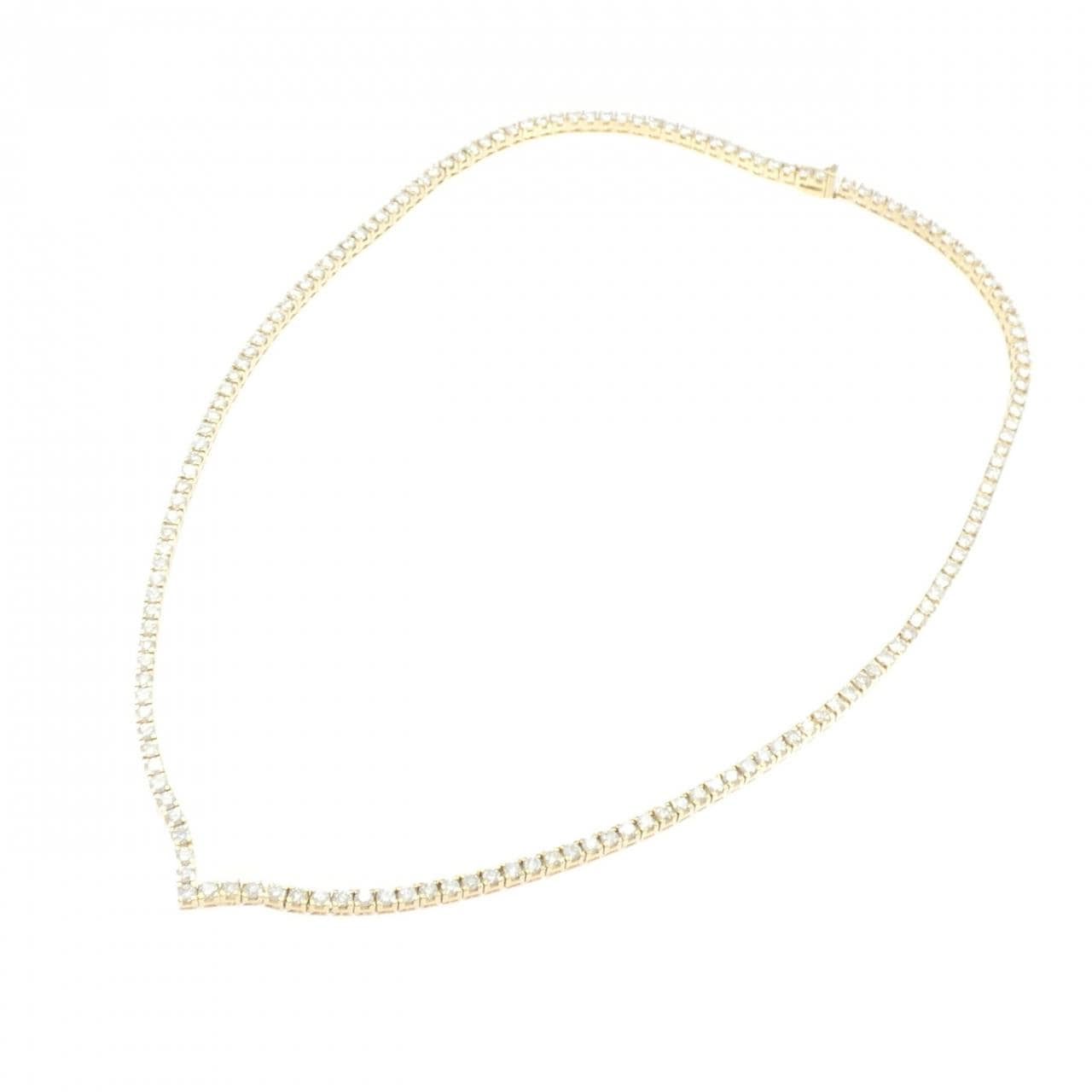 750YG ダイヤモンド ネックレス 6.54CT