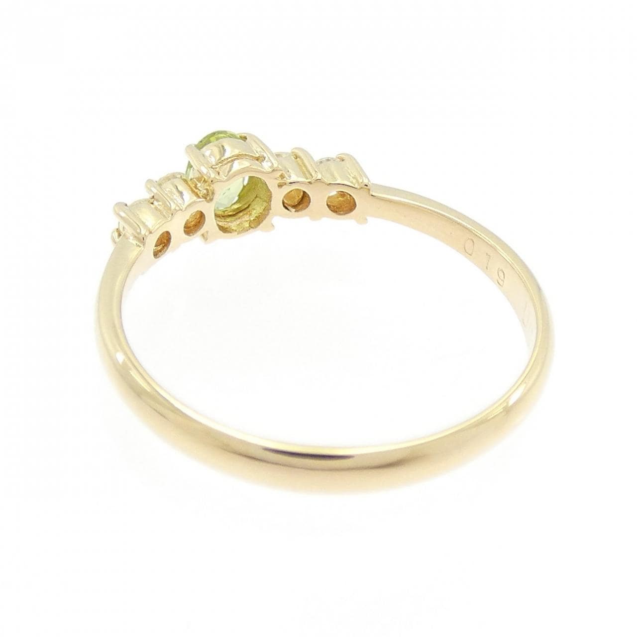 K18YG ペリドット リング 0.19CT