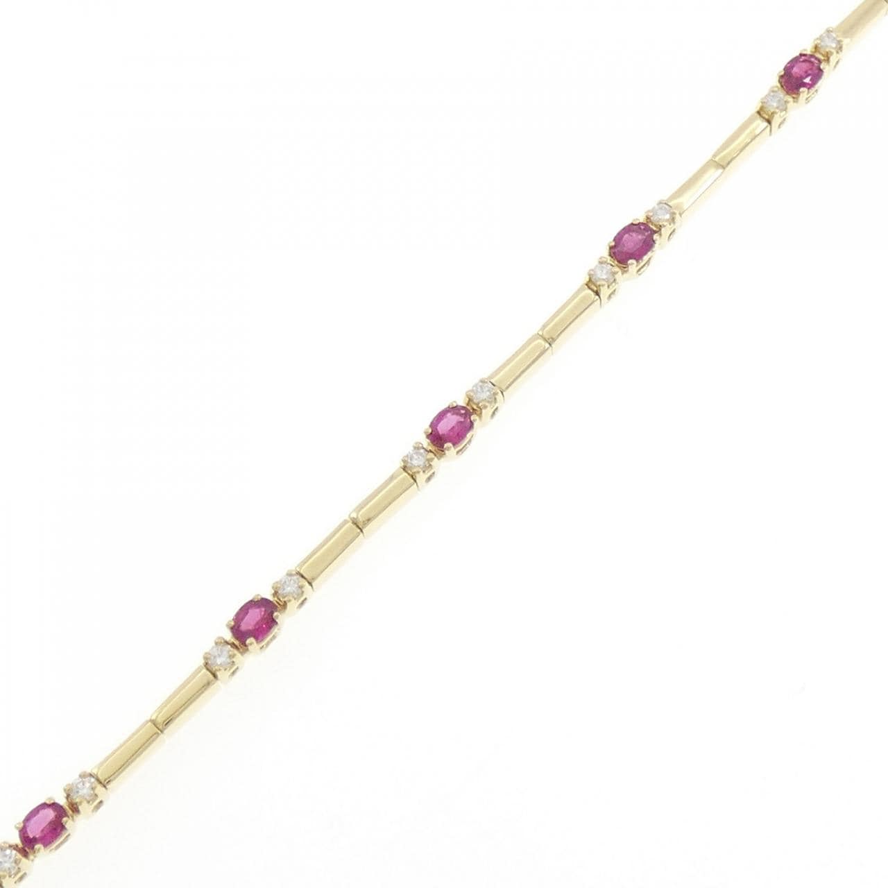 750YG红宝石手链