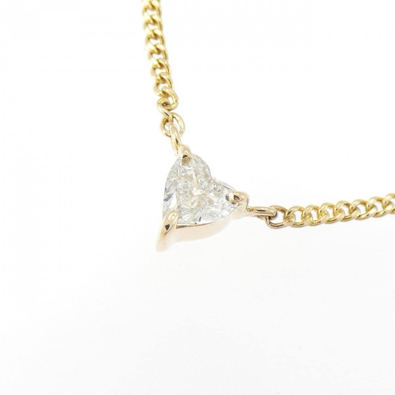 K18YG ハート ダイヤモンド ネックレス 0.16CT