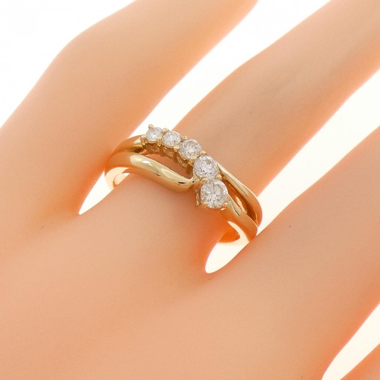 K18YG ダイヤモンド リング 0.41CT