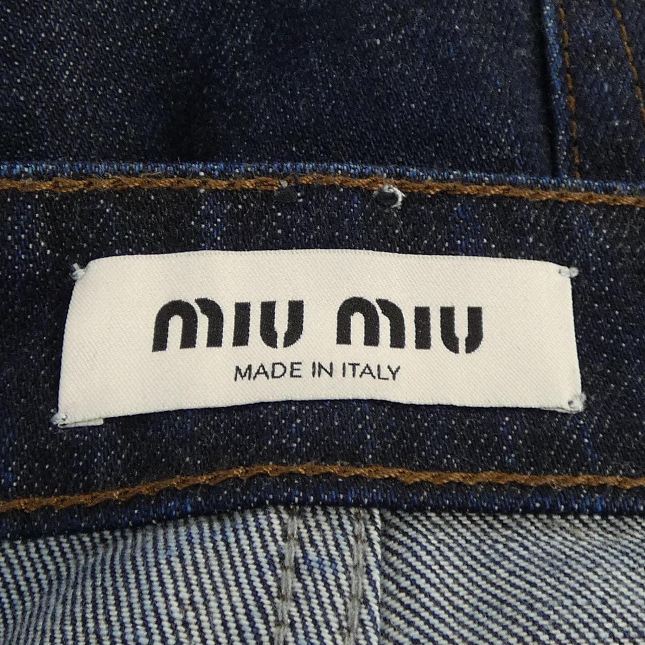ミュウミュウ MIU MIU MIU MIU ロゴ GWP516 SOOO 140G ジーンズ