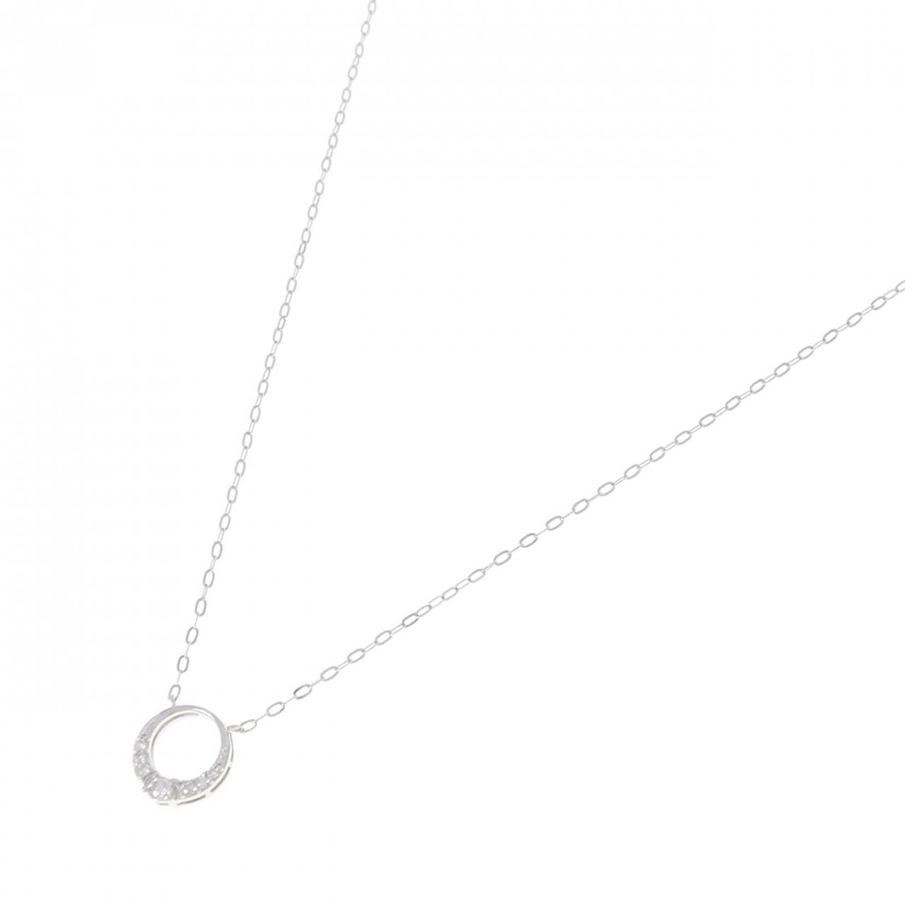 K18WG ダイヤモンド ネックレス 0.06CT