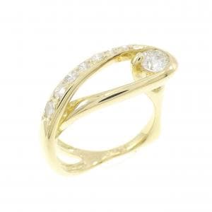 K18YG ダイヤモンド ピンキーリング 0.41CT