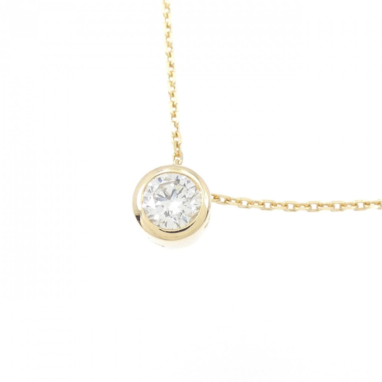 K18YG Solitaire Diamond Necklace 0.20CT