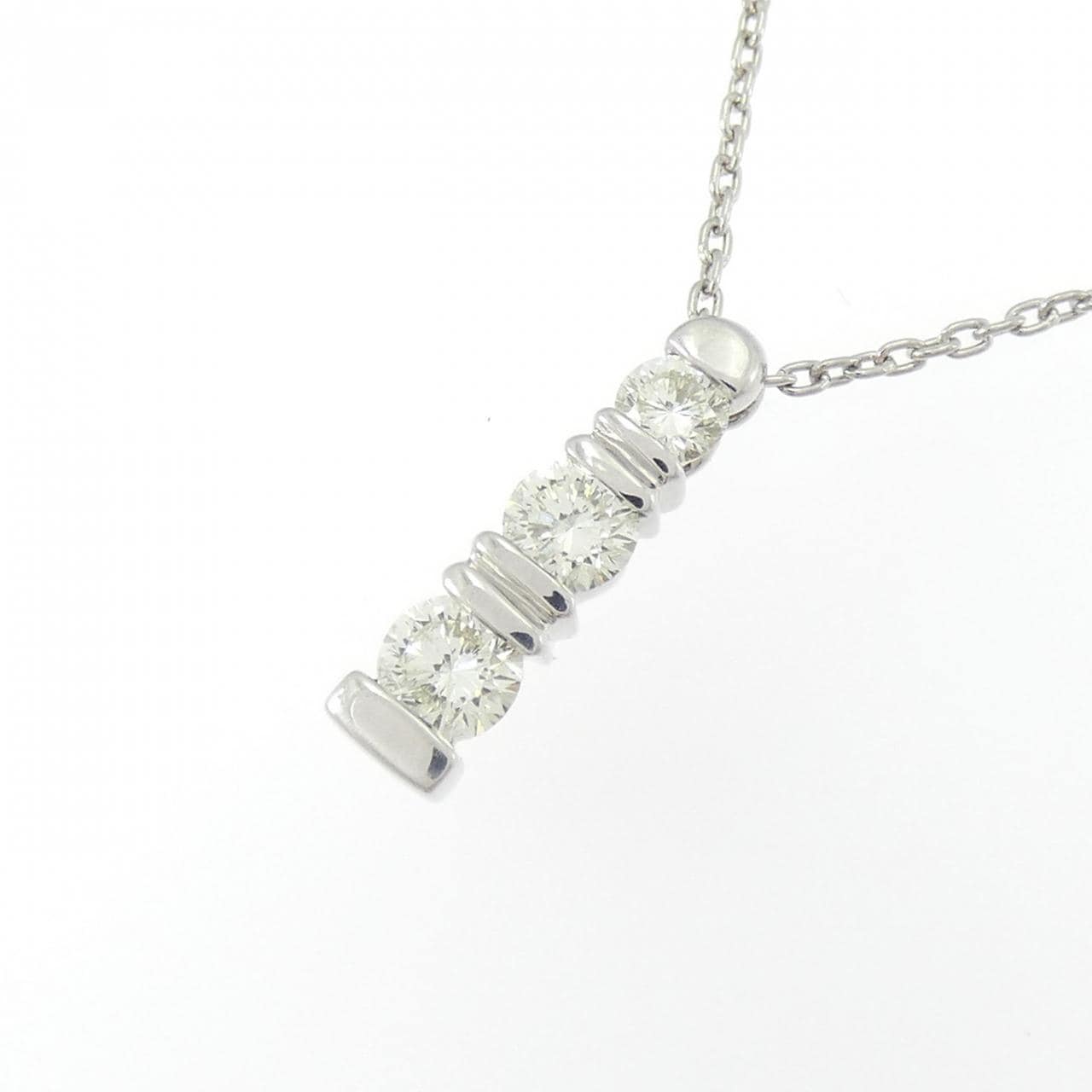 K18WG ダイヤモンド ネックレス 0.40CT