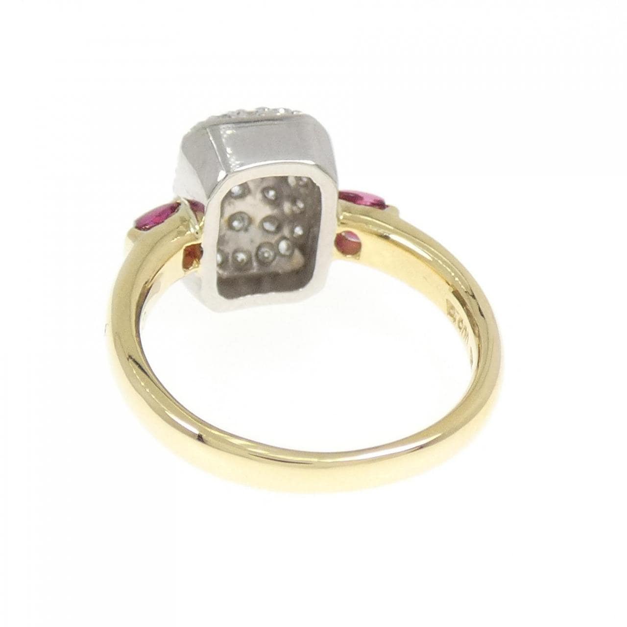K18YG/PT900 ルビー リング 0.27CT