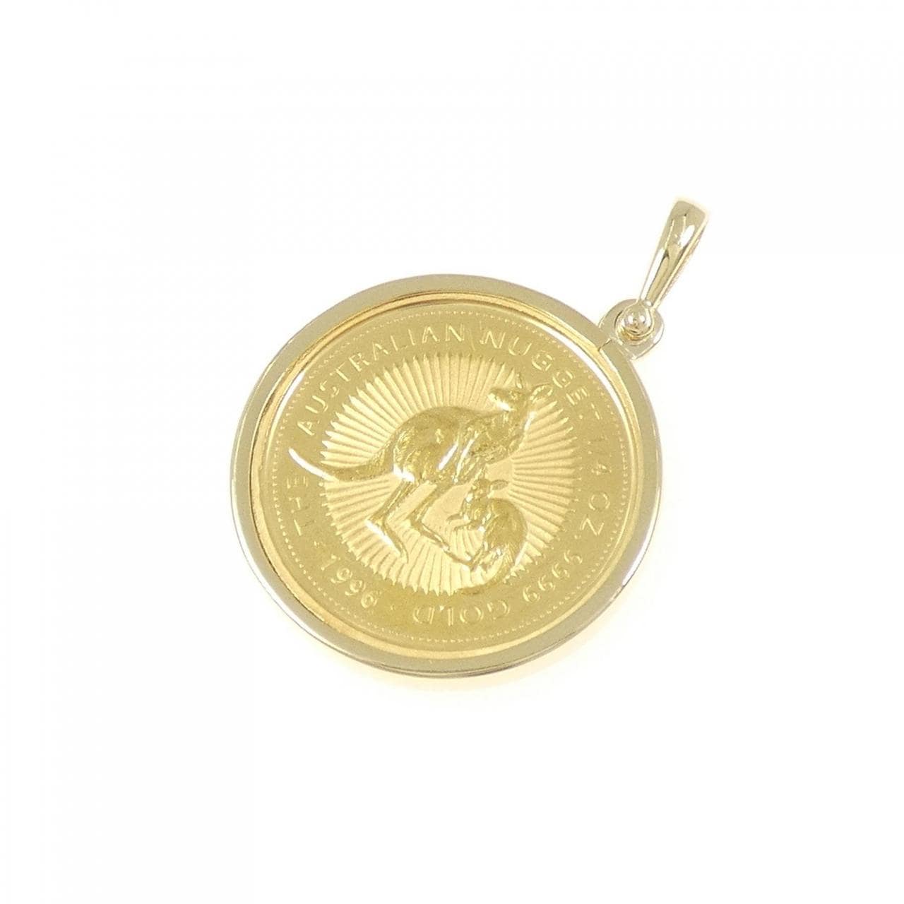 K18YG(枠) コイン ペンダント