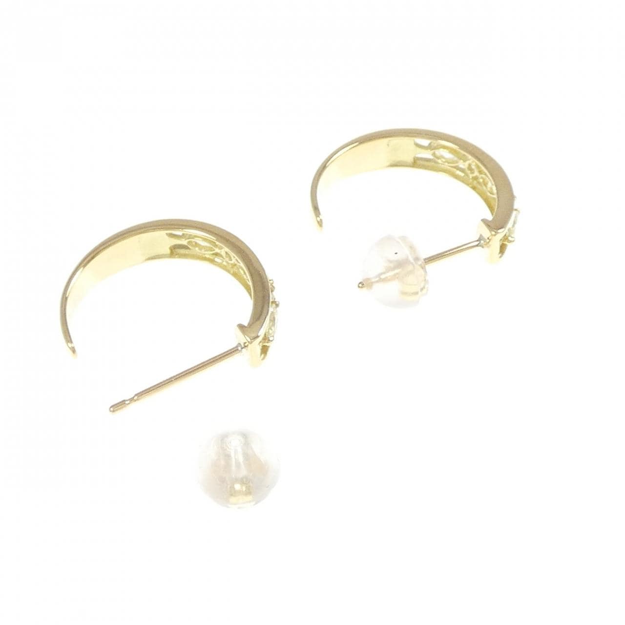 【新品】K18YG ダイヤモンド ピアス 0.24CT