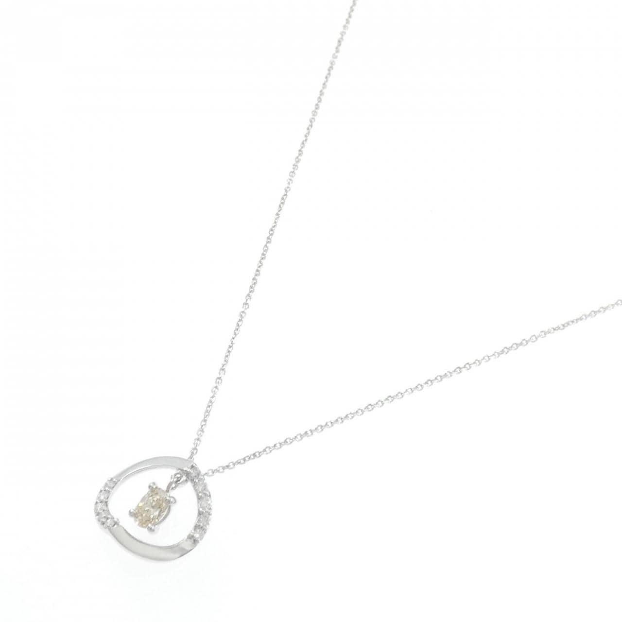 K18WG ダイヤモンド ネックレス 0.23CT