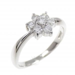 PT900 フラワー ダイヤモンド リング 0.30CT
