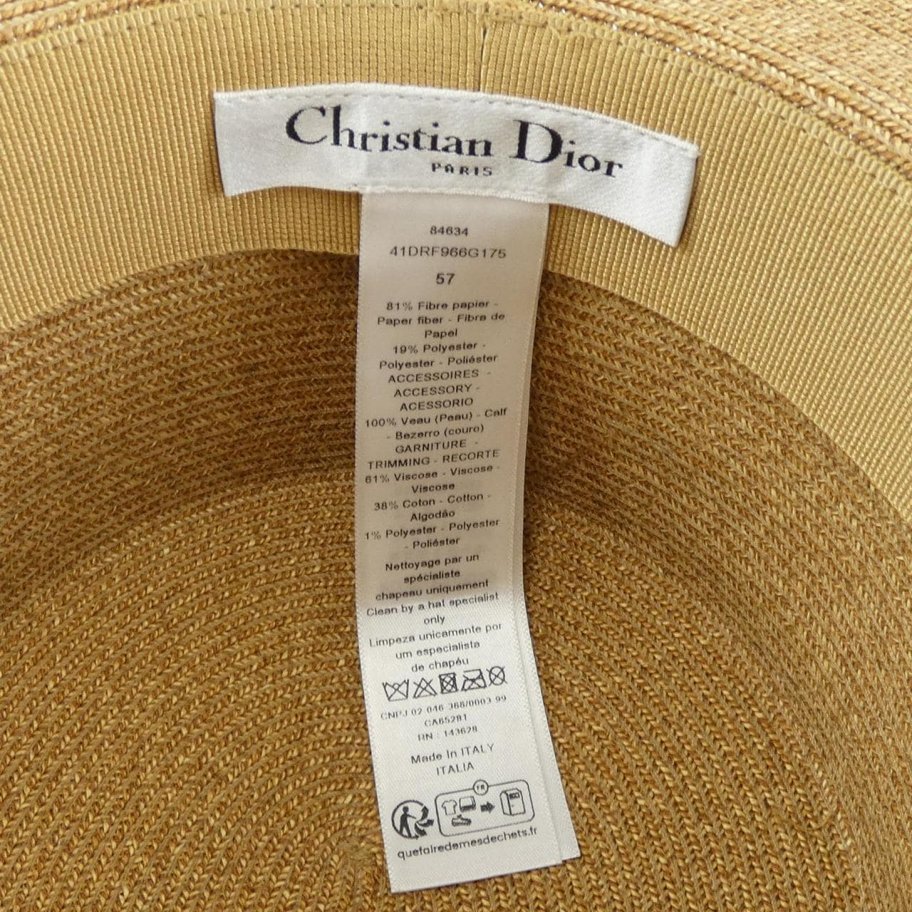 クリスチャンディオール CHRISTIAN DIOR ハット