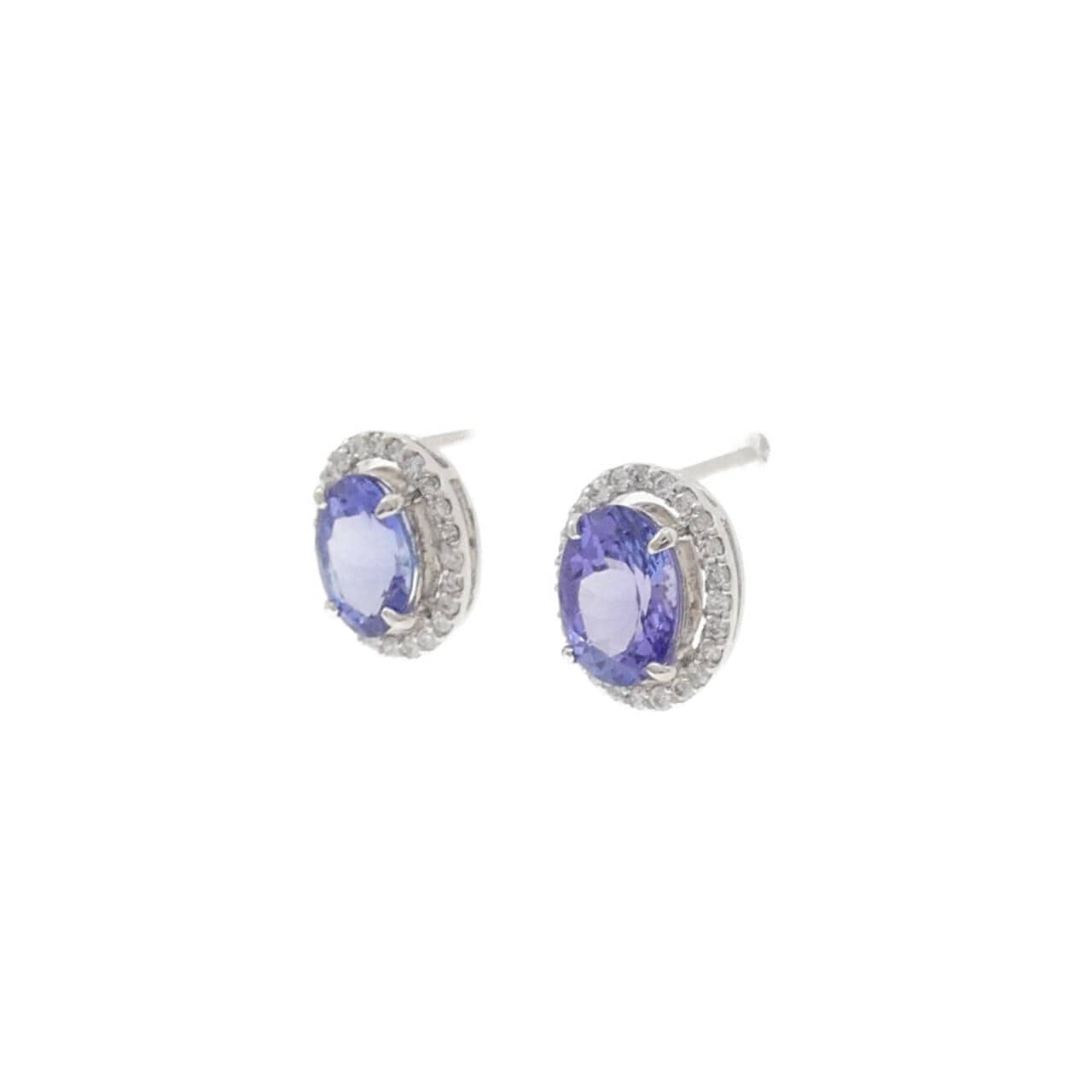 PT900 Tanzanite Earrings 2.6CT