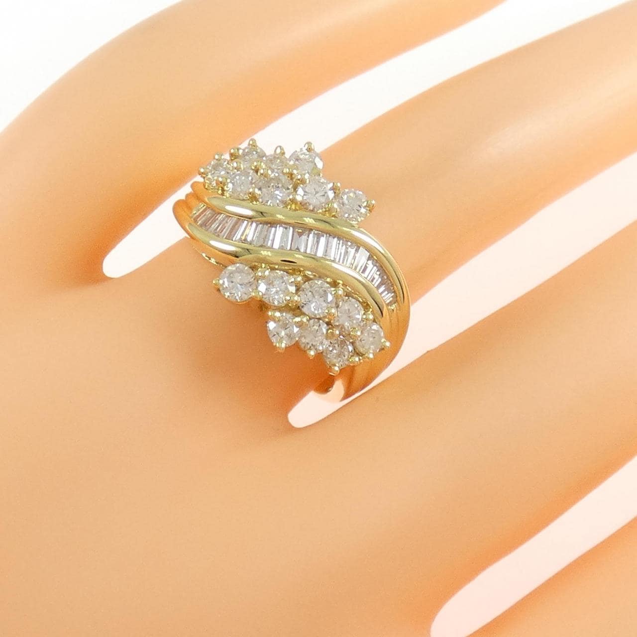 K18YG ダイヤモンド リング 1.50CT
