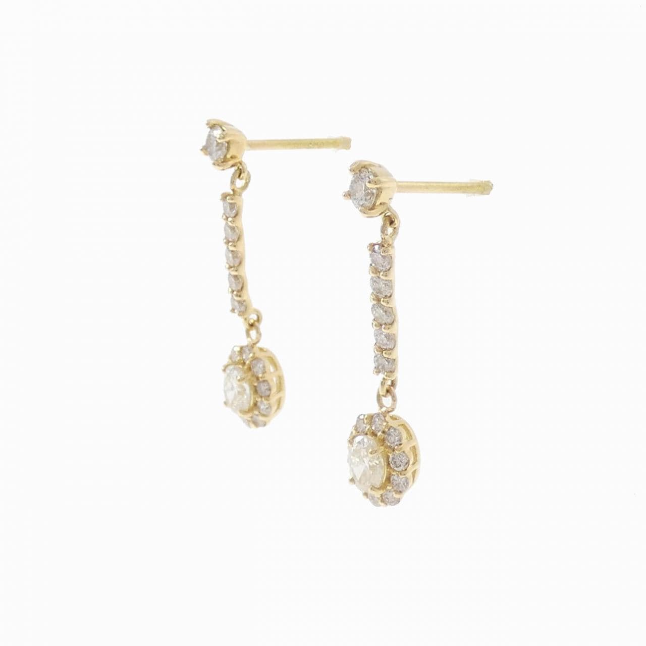 [BRAND NEW] K18YG Diamond earrings 0.60CT