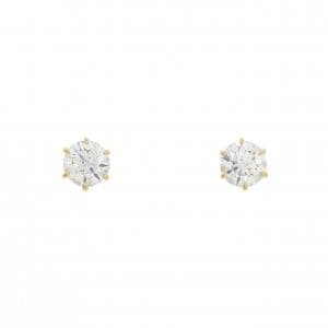 【リメイク】K18YG/ST ダイヤモンド ピアス 0.256CT 0.257CT F VS2 EXT H&C