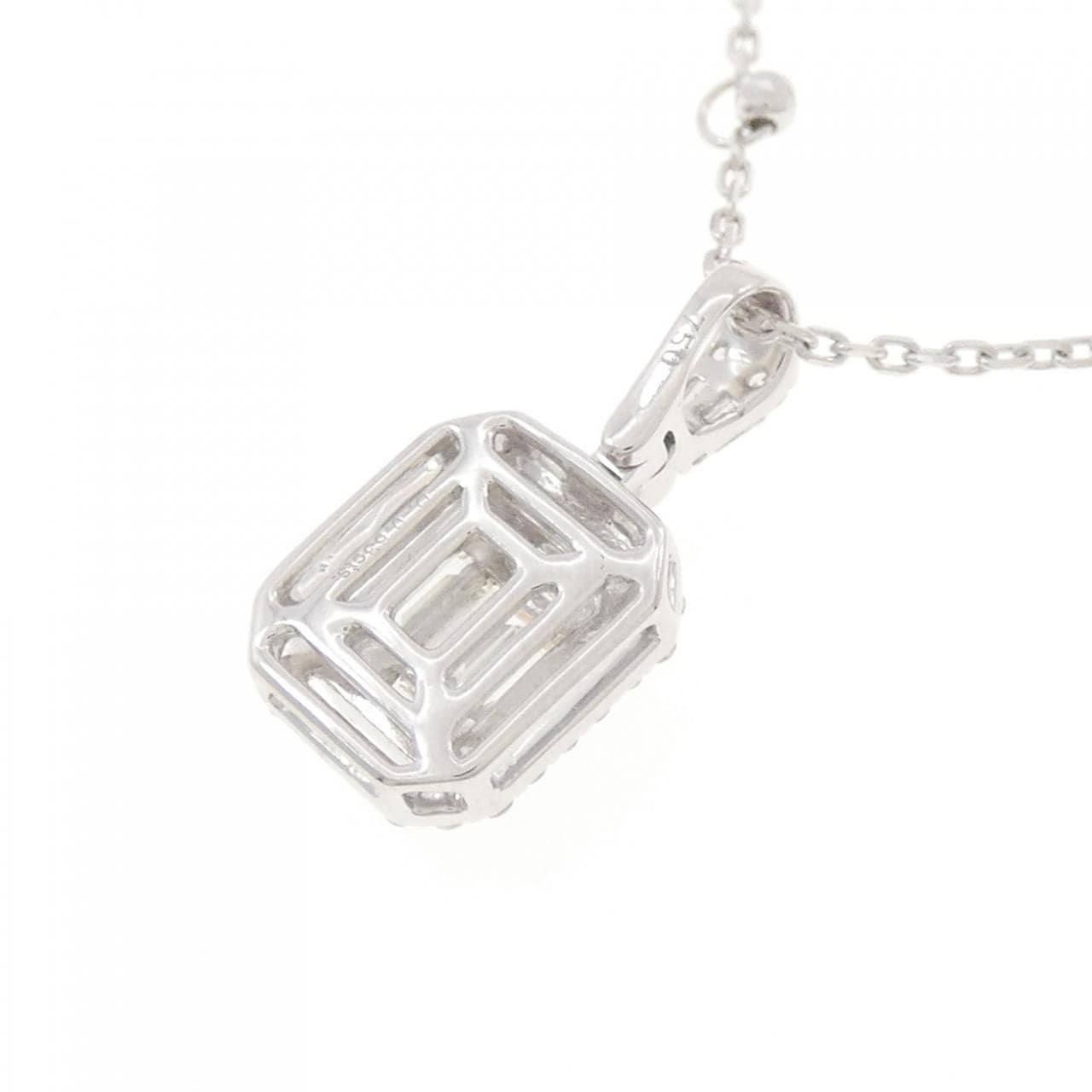 750WG/K18WG ダイヤモンド ネックレス 0.63CT