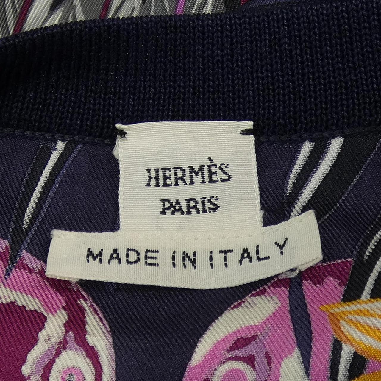 エルメス HERMES FLAMINGO PARTY *77-7771 ツイルレーヌ カーディガン