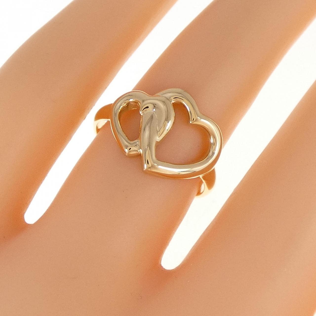 K18YG heart ring