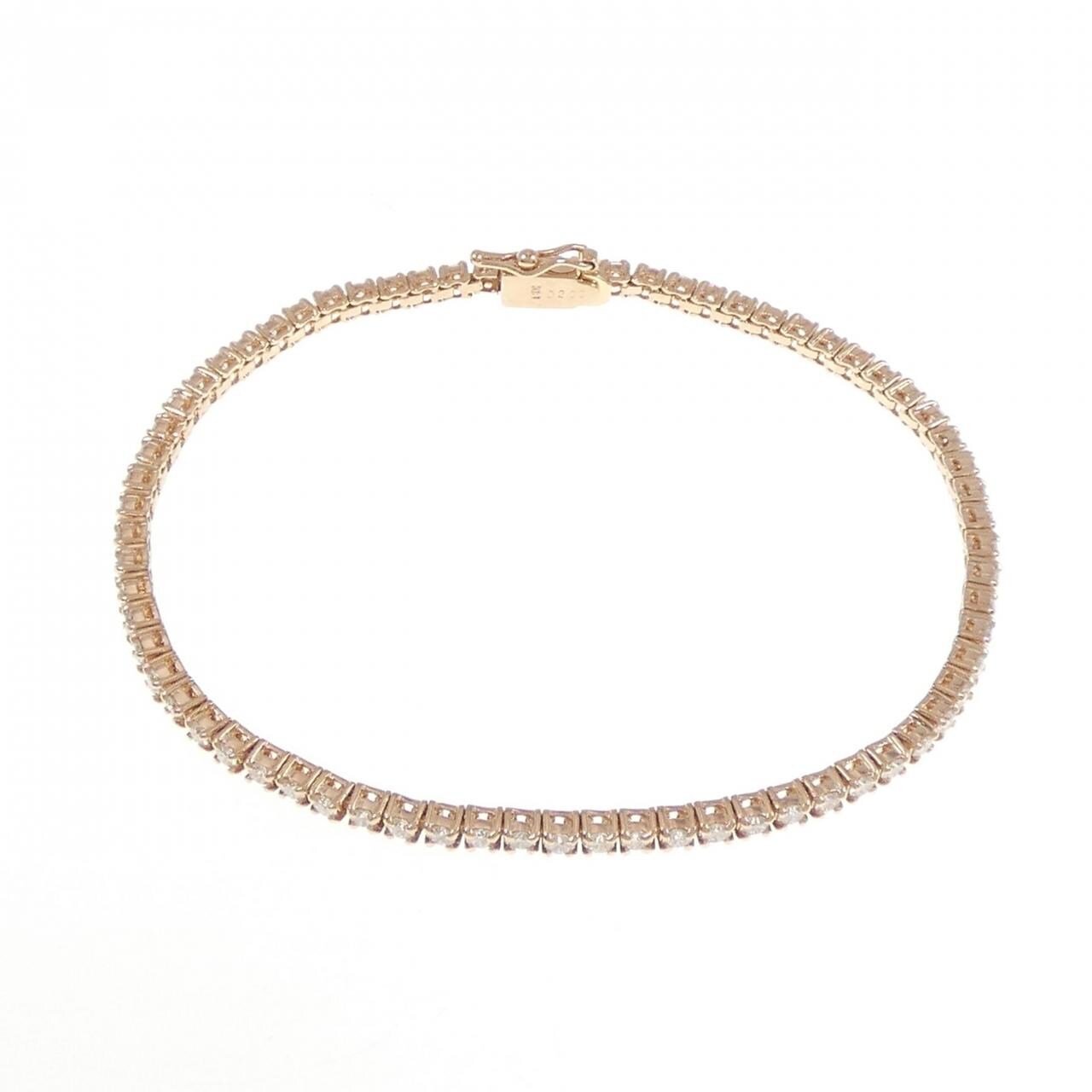 K18PG ダイヤモンド ブレスレット 2.00CT