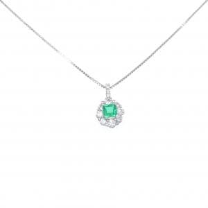 K18WG エメラルド ネックレス 0.31CT