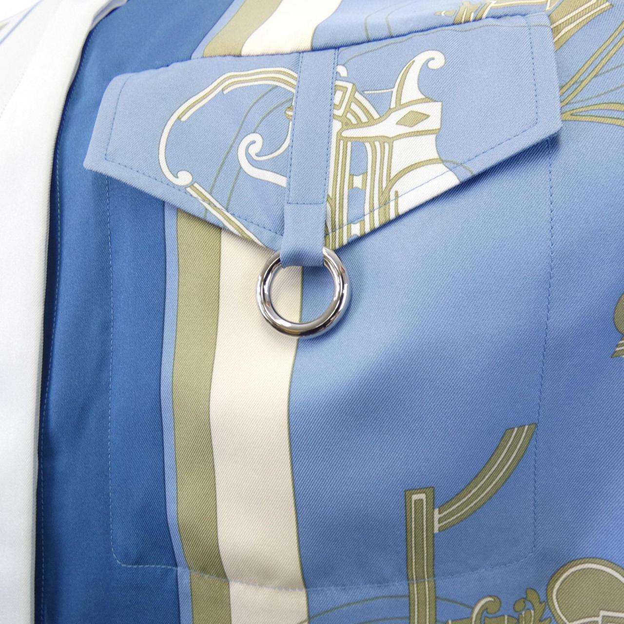 エルメス HERMES EX-LIBRIS 3E0607D7 ツイルレーヌ シャツ