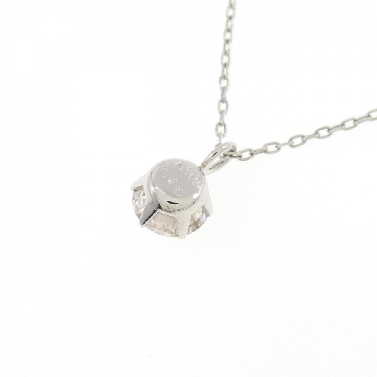 PT900/PT850 ソリティア ダイヤモンド ネックレス 0.30CT