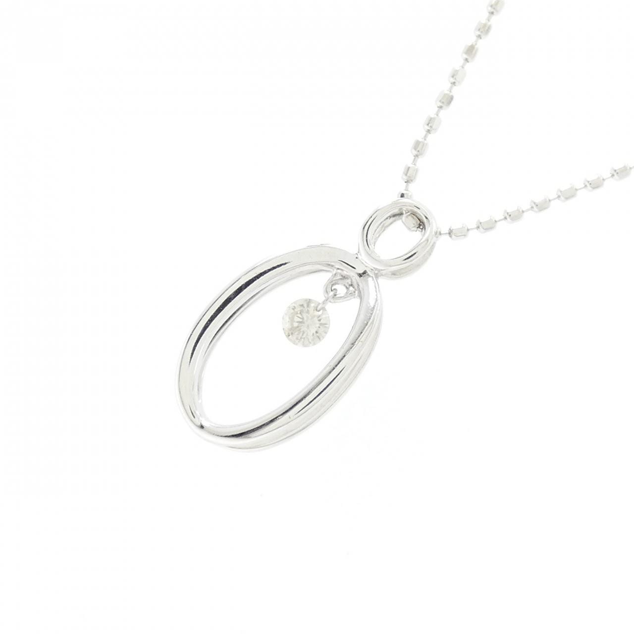 K18WG ダイヤモンド ネックレス 0.05CT