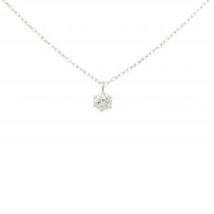 PT900/PT850 ソリティア ダイヤモンド ネックレス 0.20CT